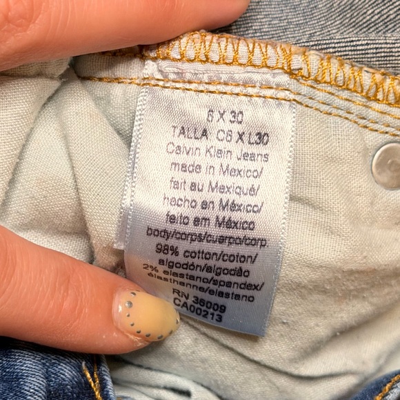 Calvin Klein Y2K Mid-Rise Jeans Light Blue Flare 6 - Picture 7 of 7